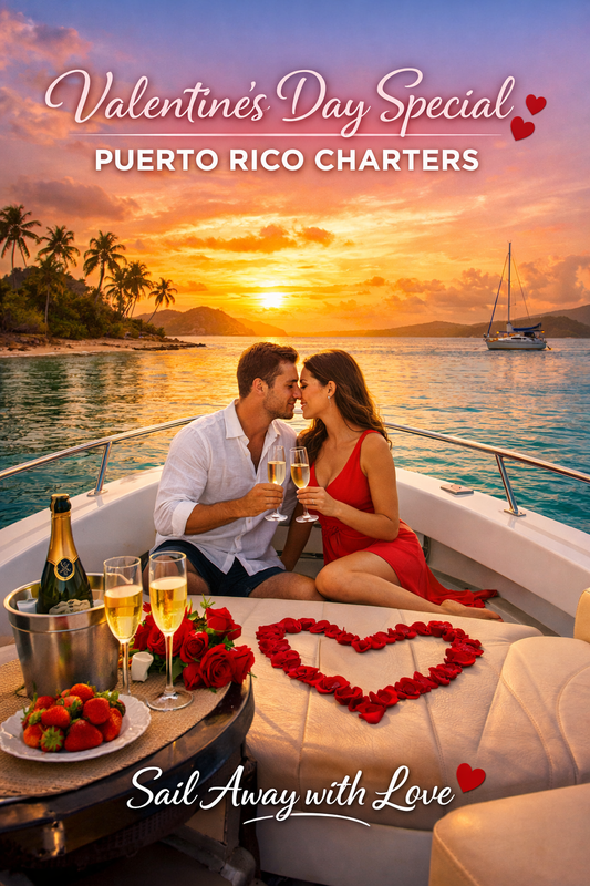 💘 Sail Away with Love — Valentine’s Day Special at Puerto Rico Charters 🌅🛥️